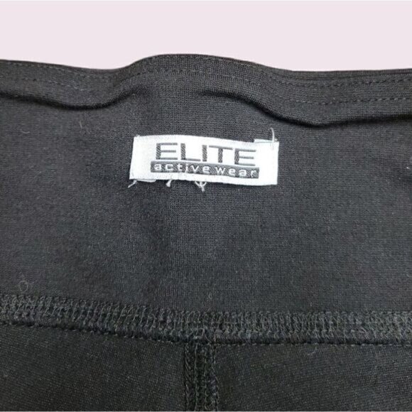 𝅺Elite Active Wear Black Leggins with Mesh Cooling, Size Medium - Picture 6 of 6